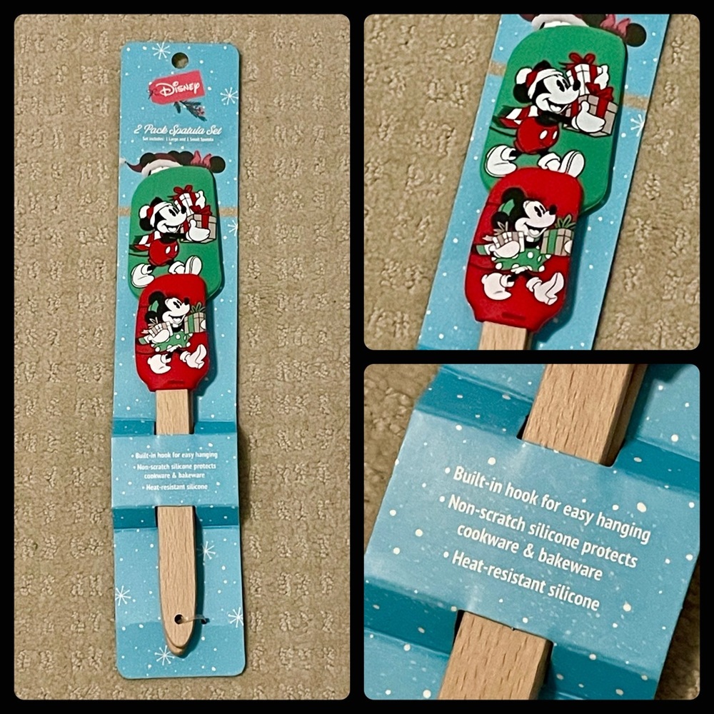 Disney Minnie & Mickey 2 Pack Holiday Spatula Set